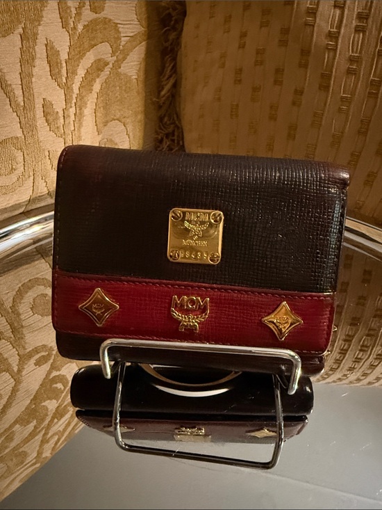 MCM Handbags - MCM Leather Studded Trifold Compact Wallet preowned